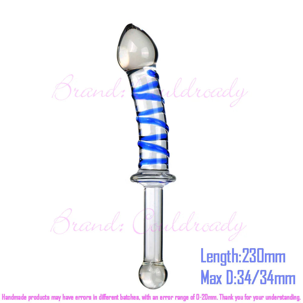 Textured Glass Massager with Ring Handle