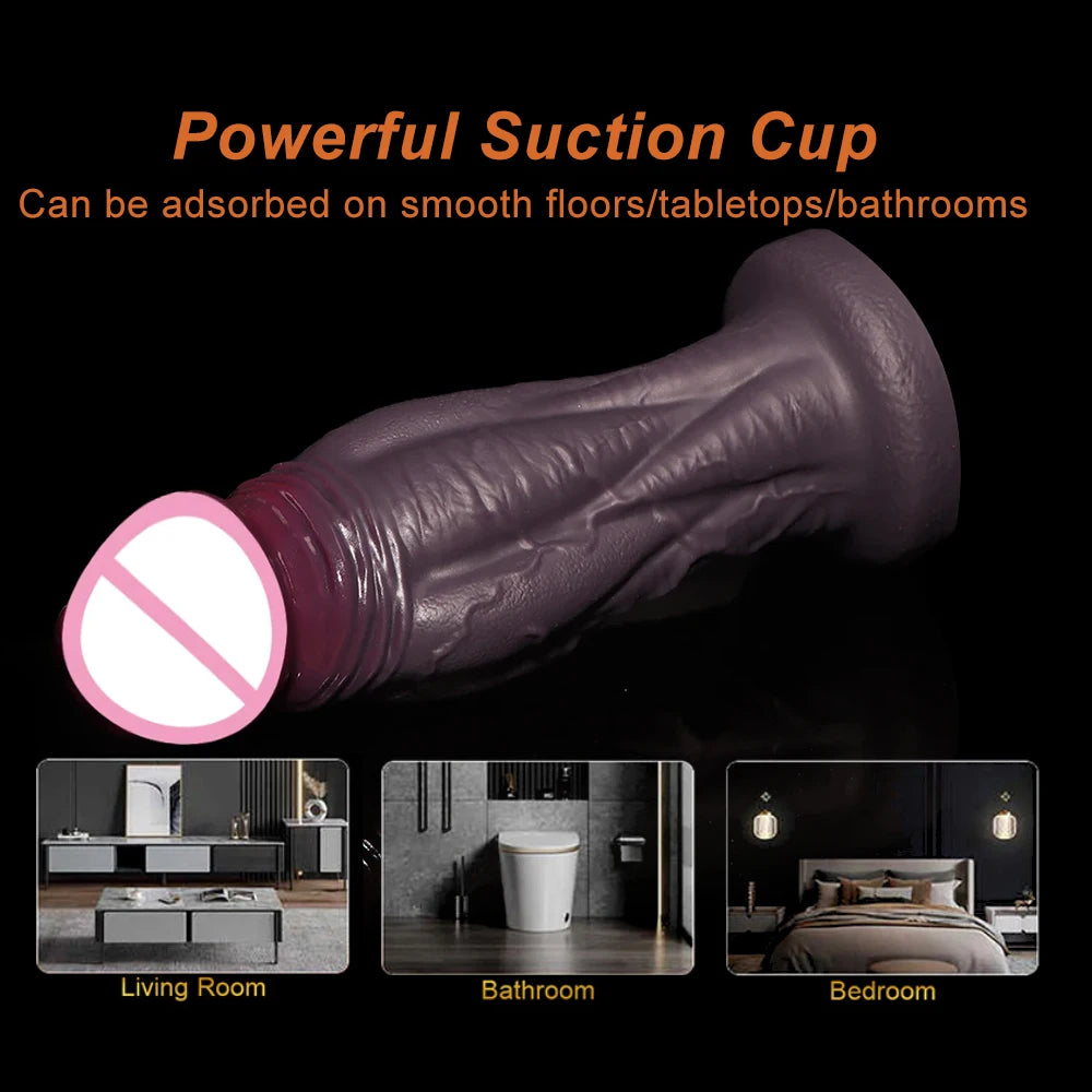 Realistic Liquid Silicone Massager with Suction Cup Base