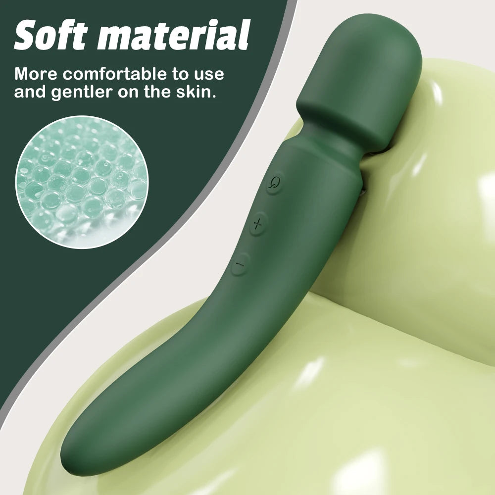 2-in-1 Double-Sided Rechargeable Wand Massager