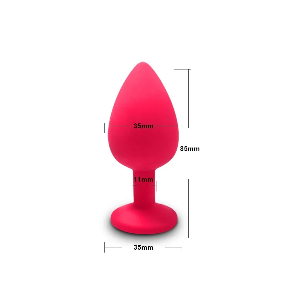 Silicone Plug Set with Crystal Flared Bases