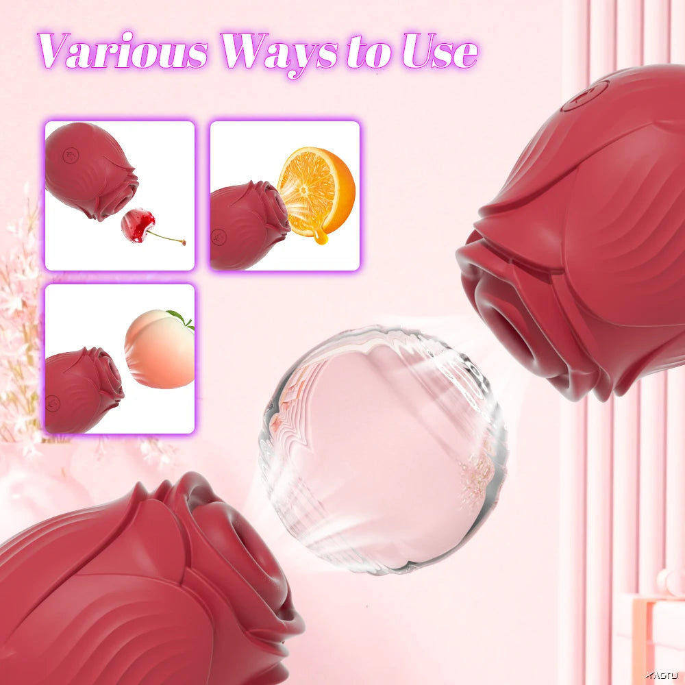 Rose-Shaped Suction & Vibration Personal Massager