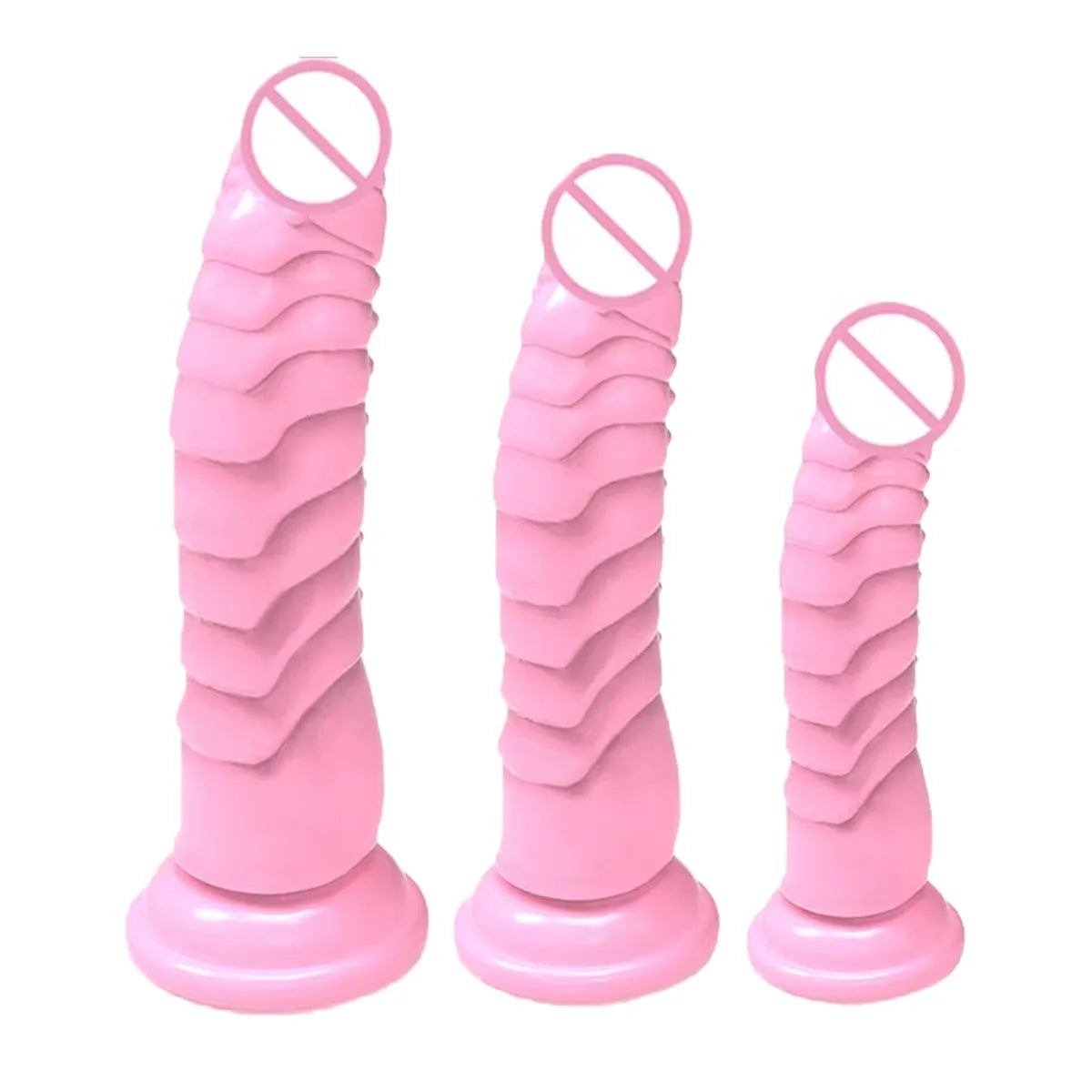 Textured Silicone Massager with Suction Cup Base