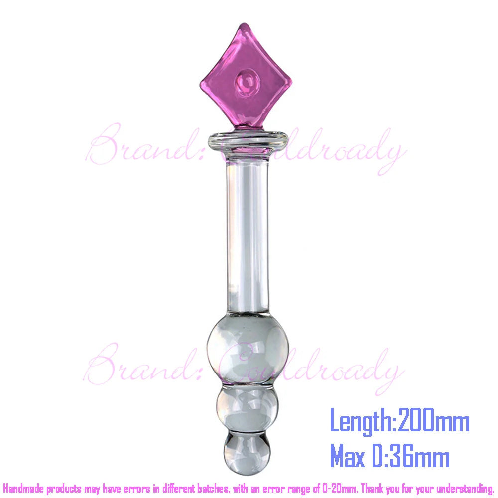 Textured Glass Massager with Ring Handle