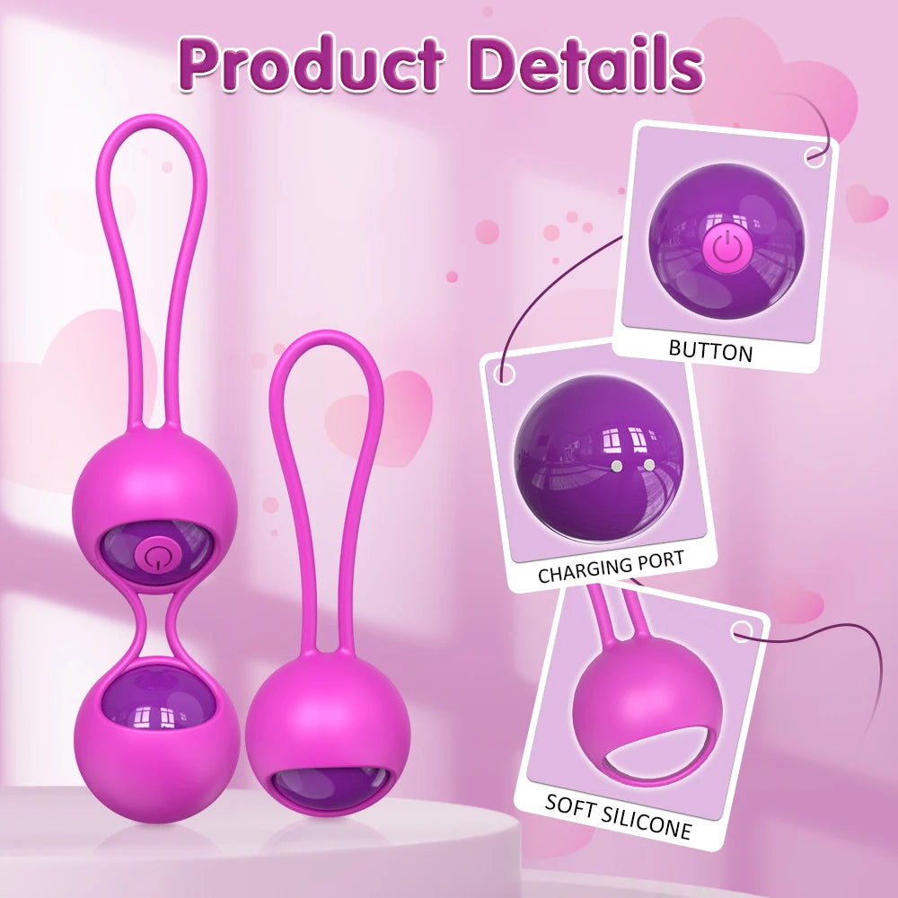 Remote-Controlled Vibrating Kegel Ball Set