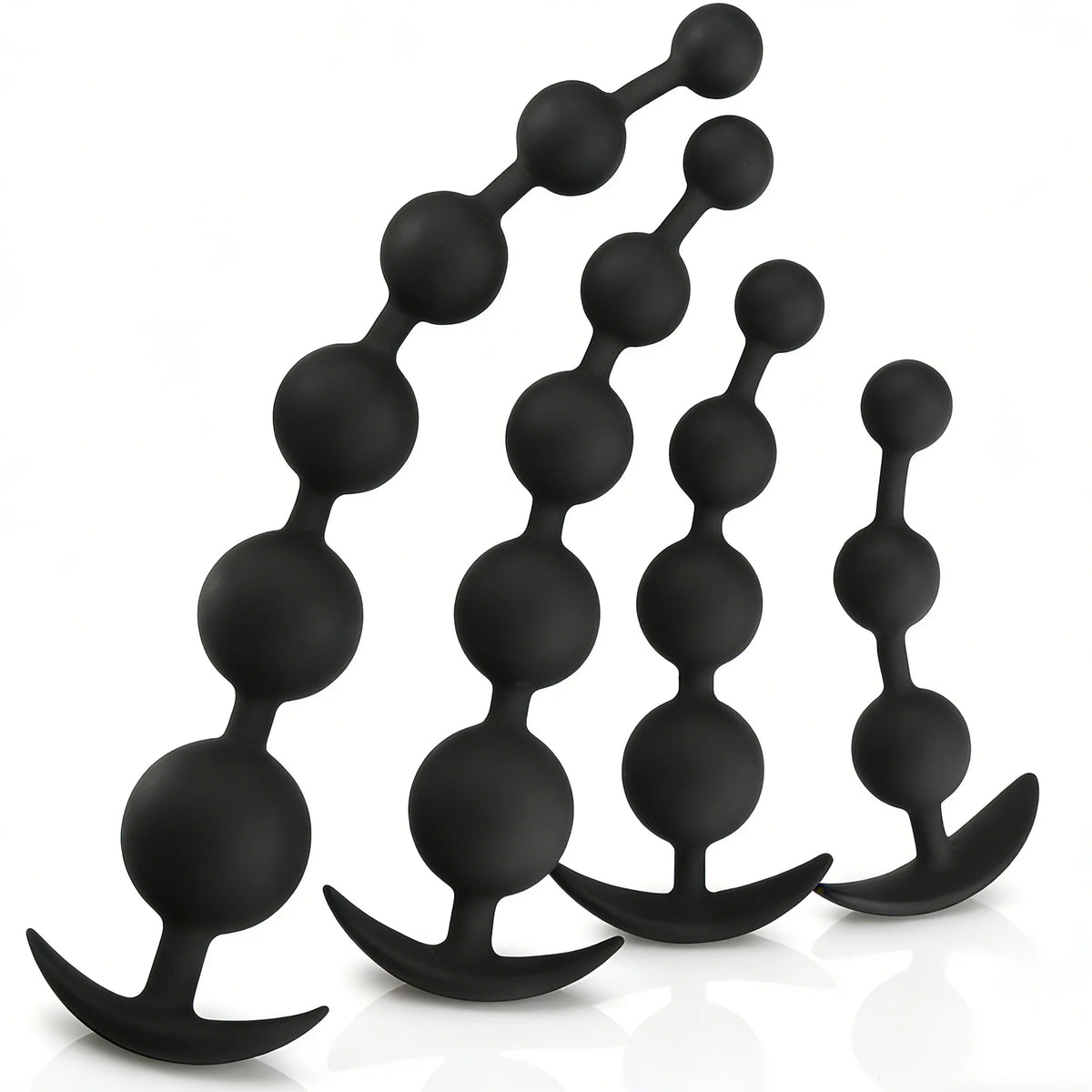 Flexible Silicone Beaded Massager with Flared Base