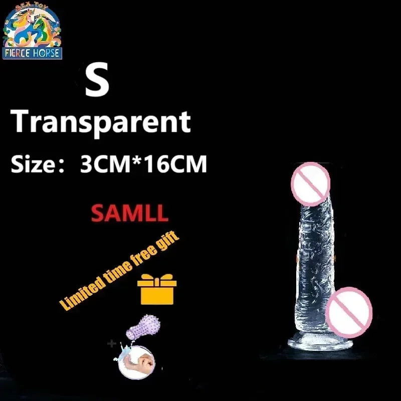 Transparent Textured Massager with Suction Cup Base