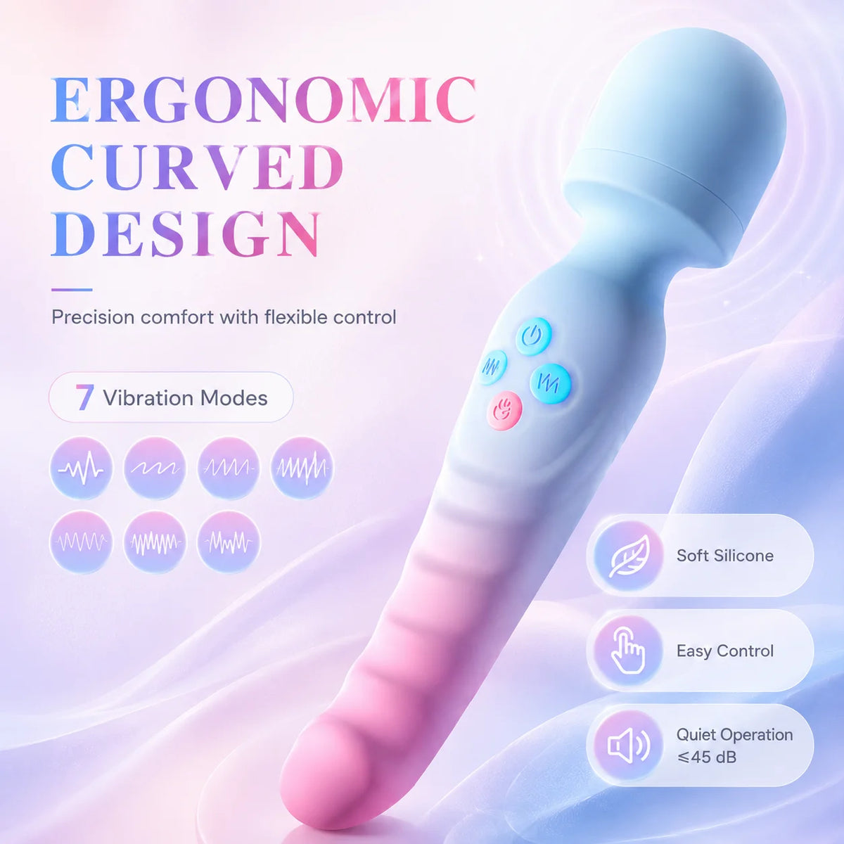 3-in-1 Wand Massager with Dual-Zone Stimulation