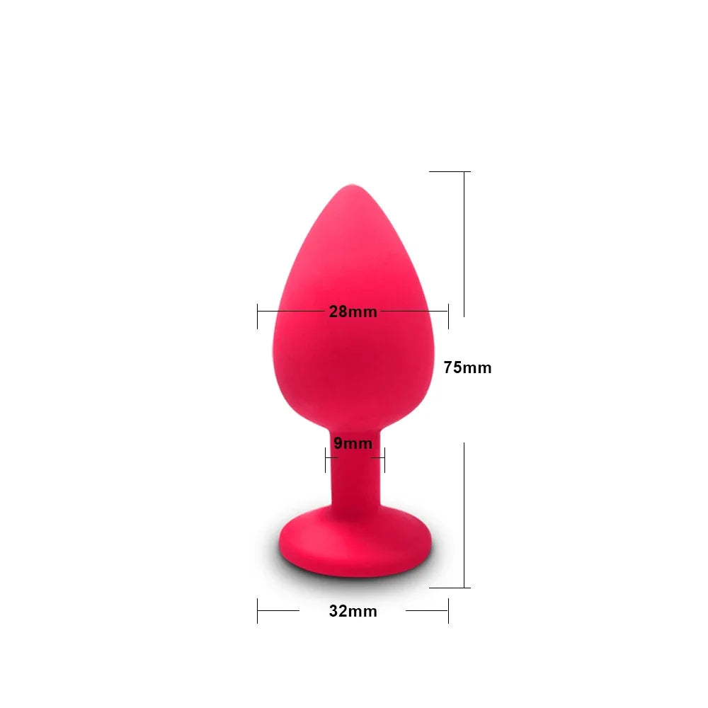 Silicone Plug Set with Crystal Flared Bases