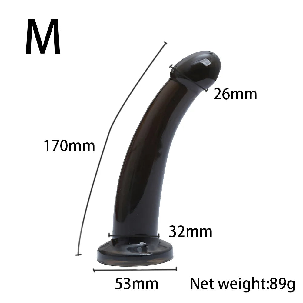 Adjustable Strap-On Harness with Curved Silicone Massager