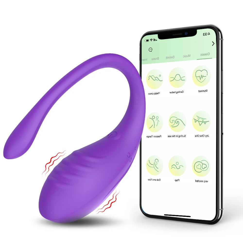 App-Controlled Wearable Vibrating Massager with 9 Modes