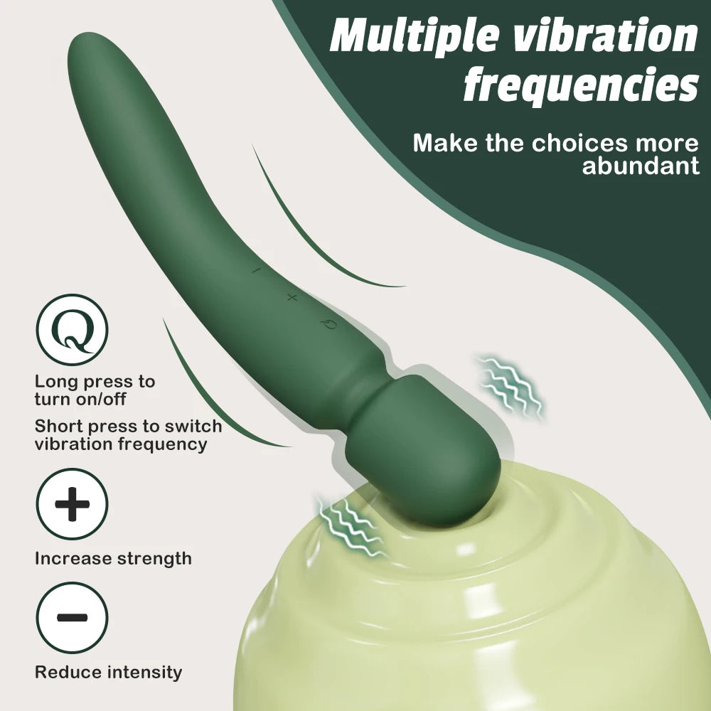 2-in-1 Double-Sided Rechargeable Wand Massager