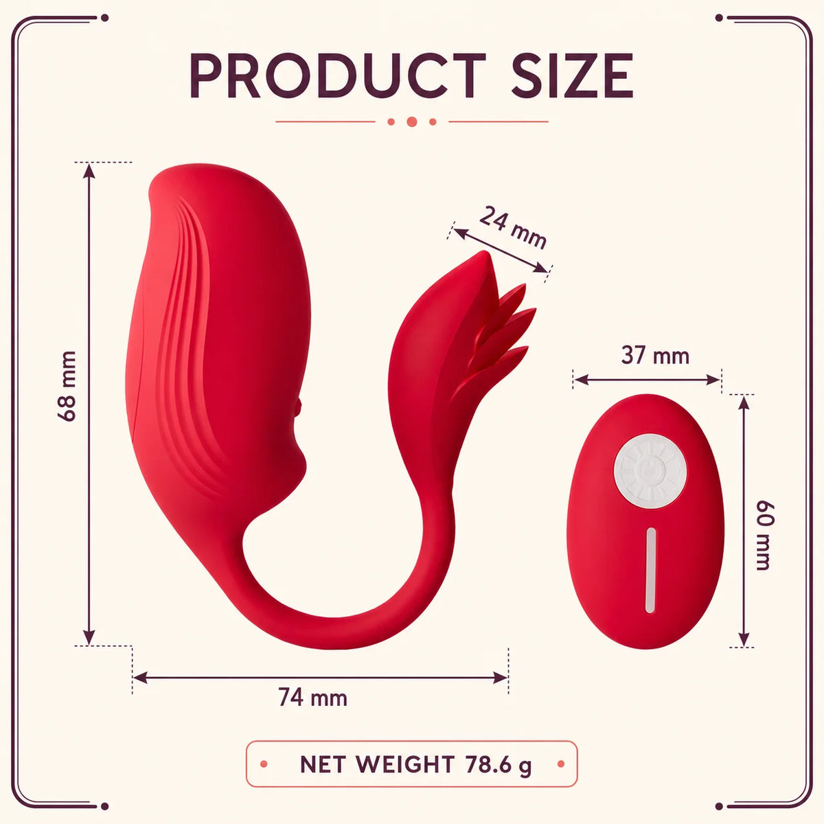 Dual-Motor Wearable Vibrating Massager with 10 Modes