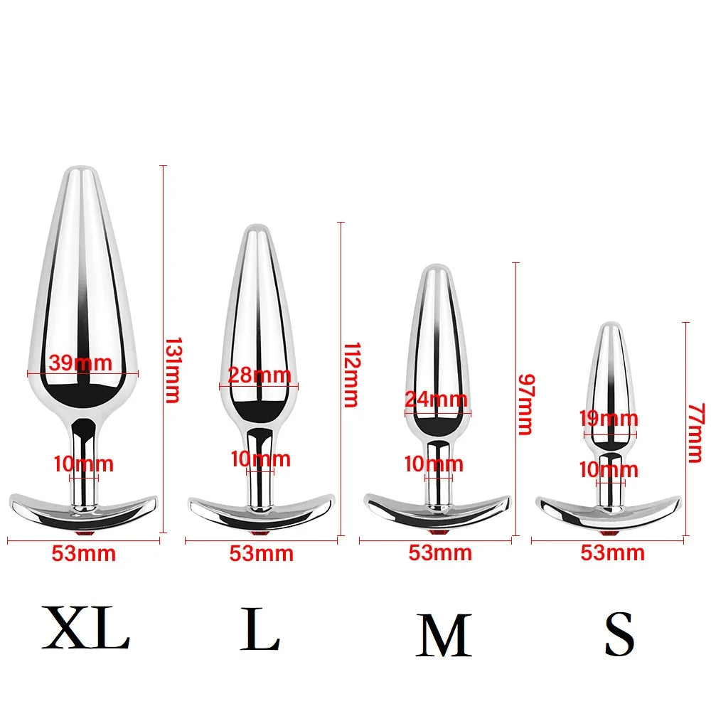 Stainless Steel Plug Set with Crystal Flared Bases