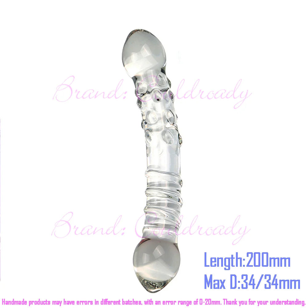 Textured Glass Massager with Ring Handle