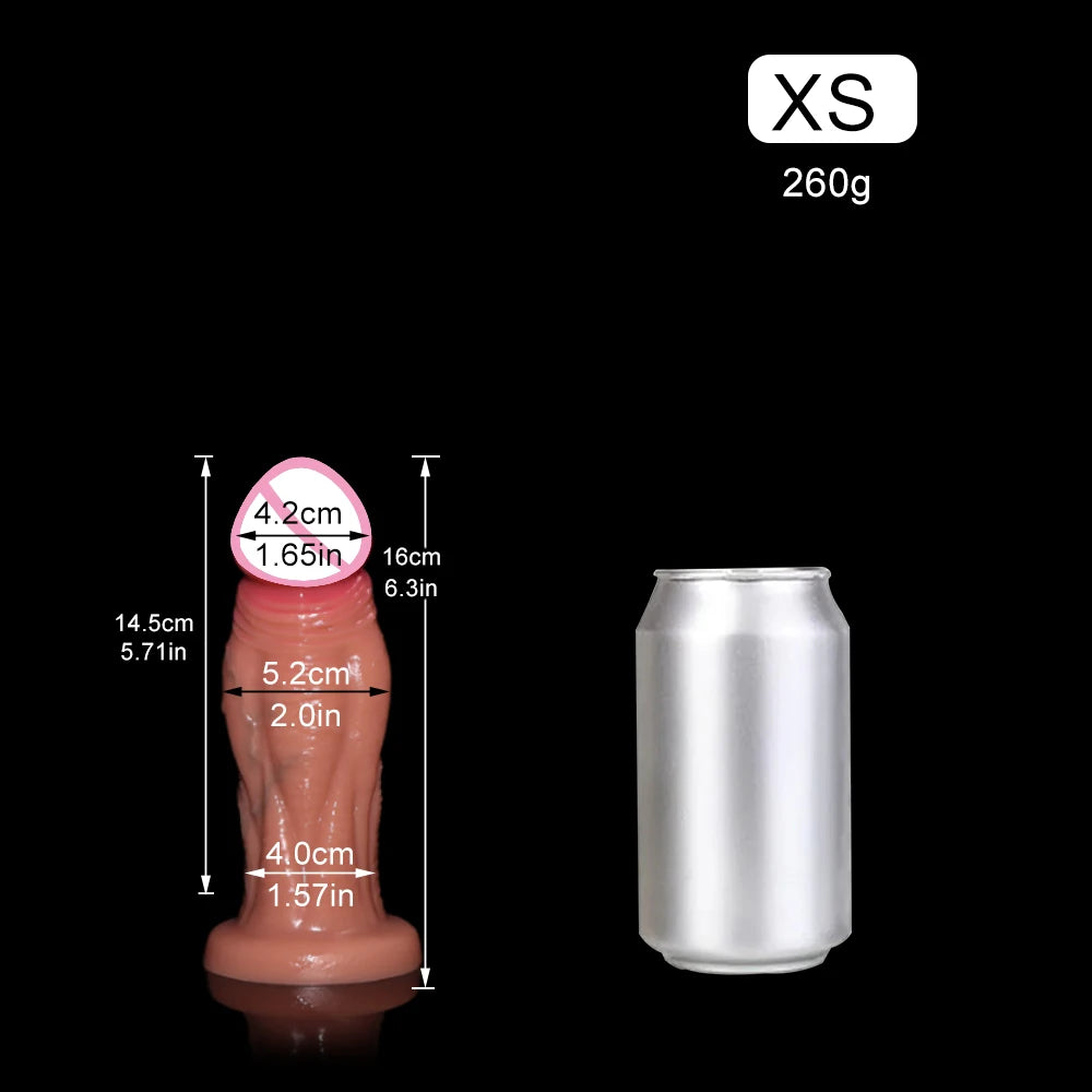 Realistic Liquid Silicone Massager with Suction Cup Base