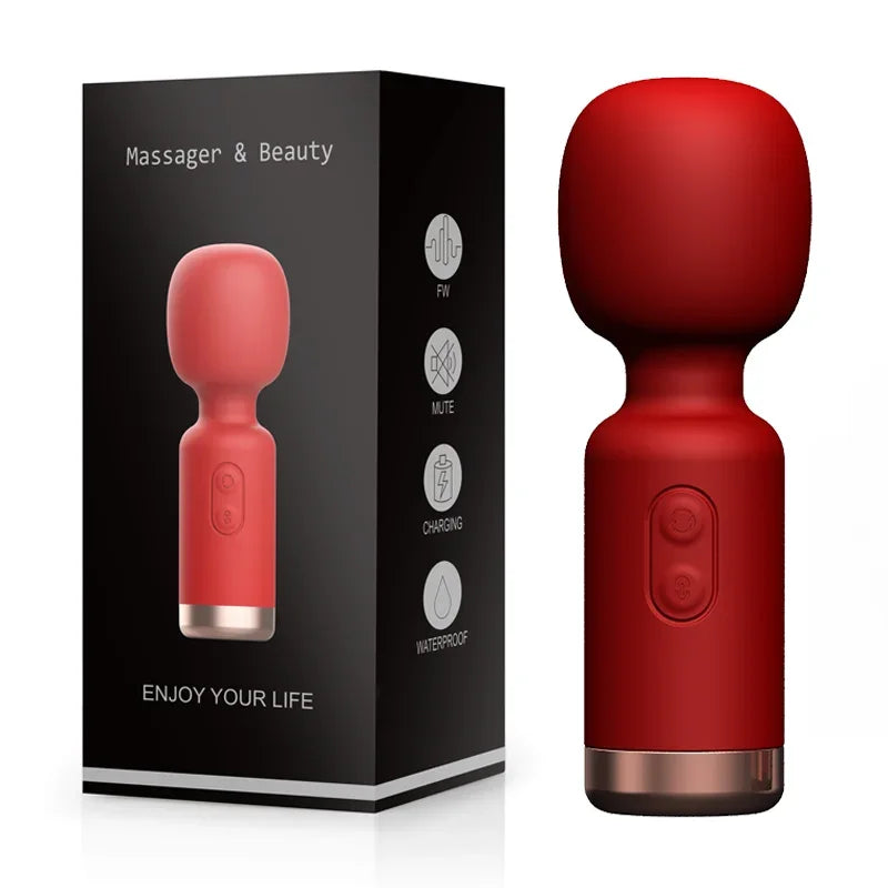 Mini Rechargeable Wand Massager with Flexible Head