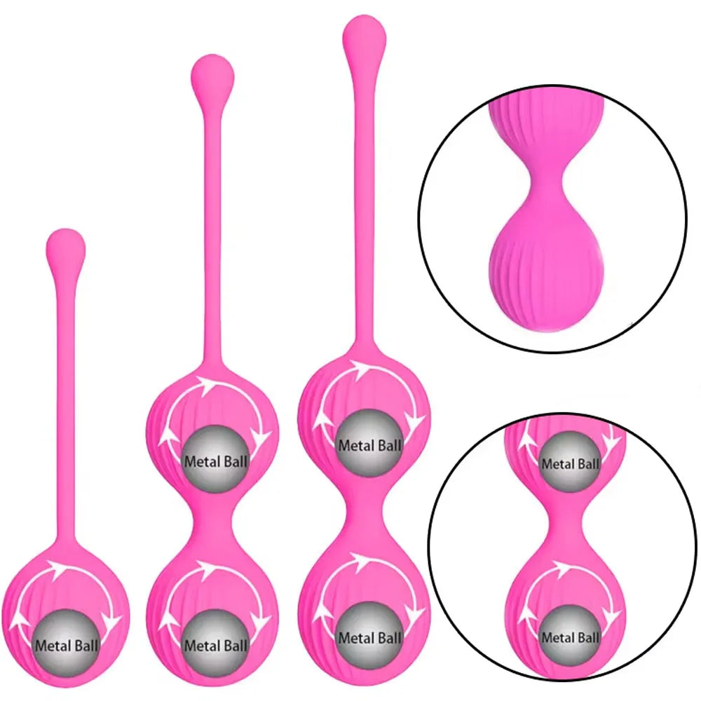 Weighted Silicone Kegel Ball Trainer with Retrieval Loop