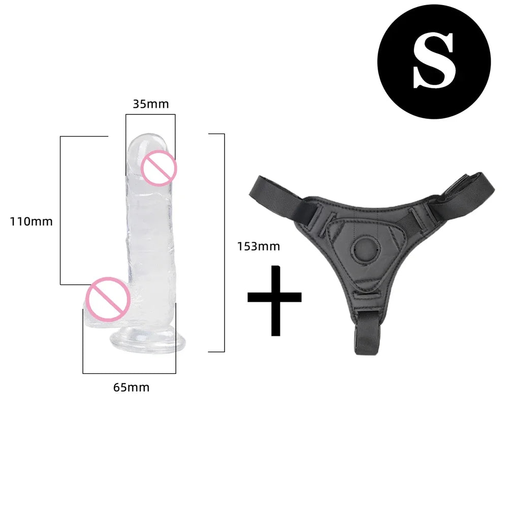Adjustable Strap-On Harness with Interchangeable Massagers