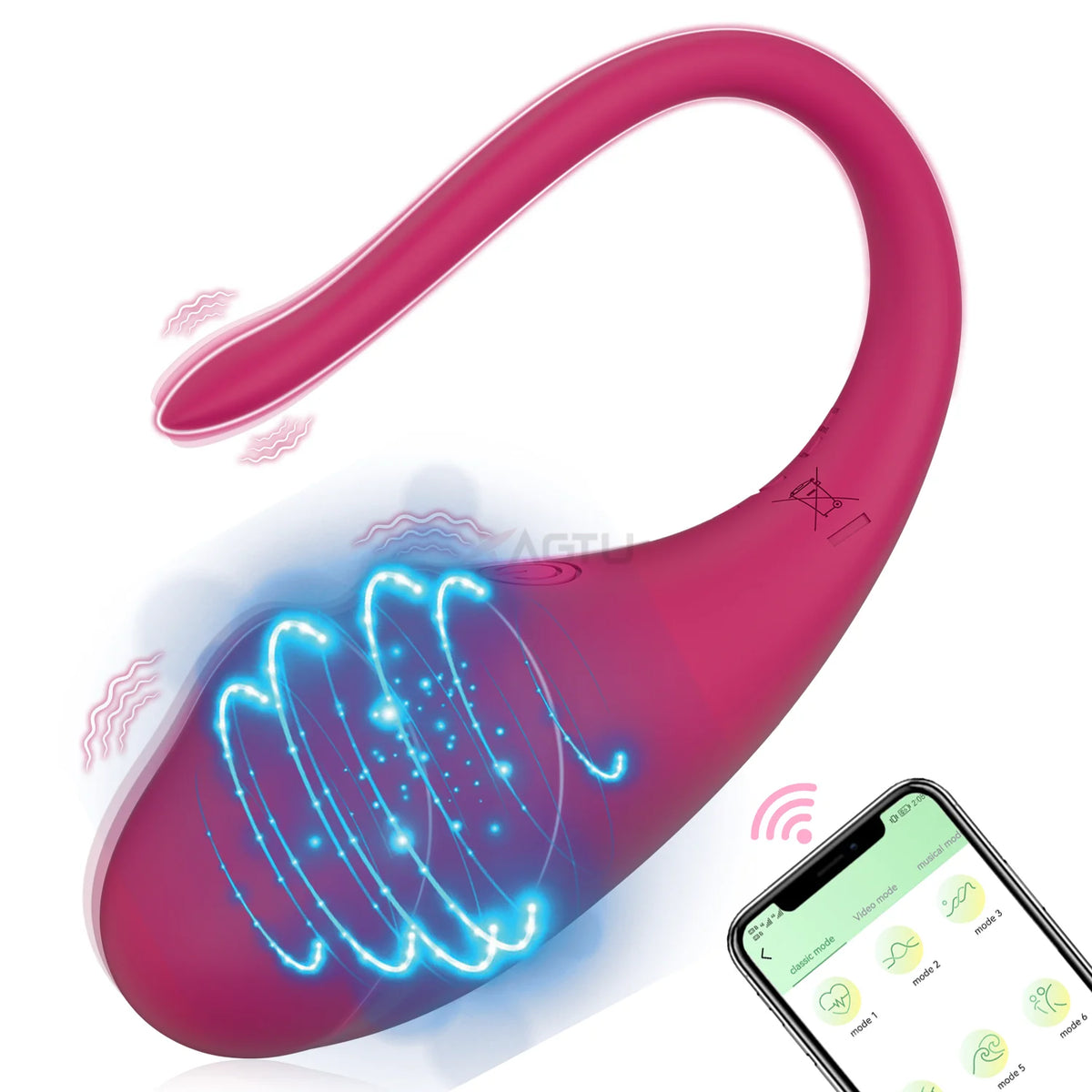 App-Controlled Wearable Vibrating Massager with 9 Speeds