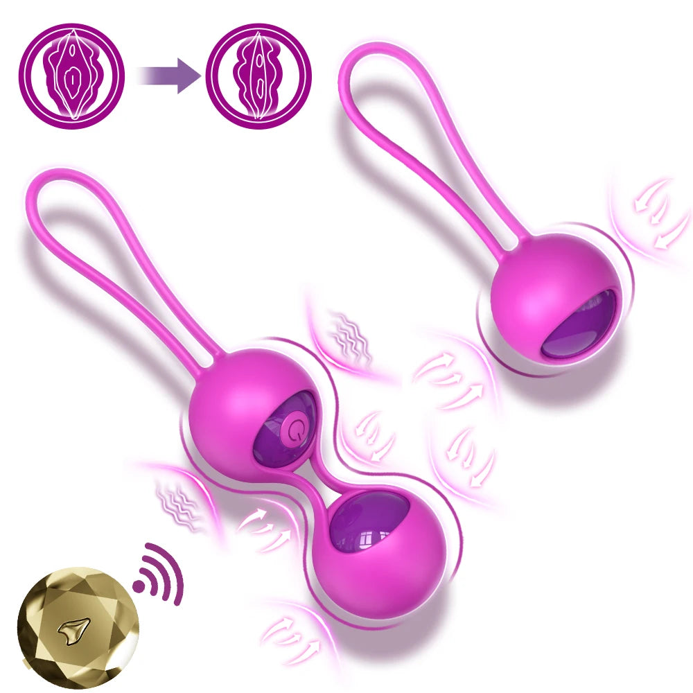 Remote-Controlled Vibrating Kegel Ball Set