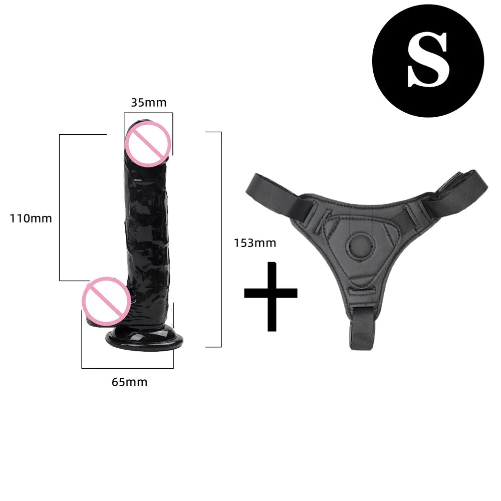 Adjustable Strap-On Harness with Interchangeable Massagers