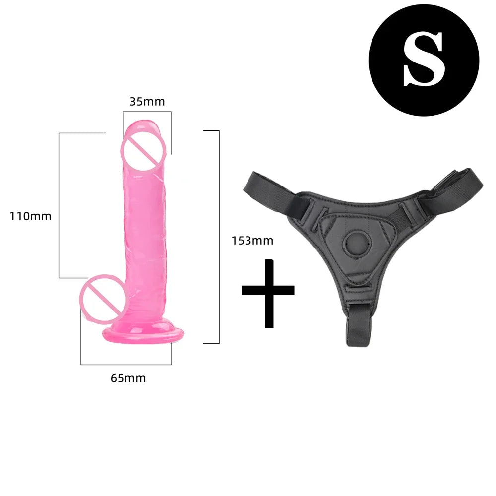 Adjustable Strap-On Harness with Interchangeable Massagers