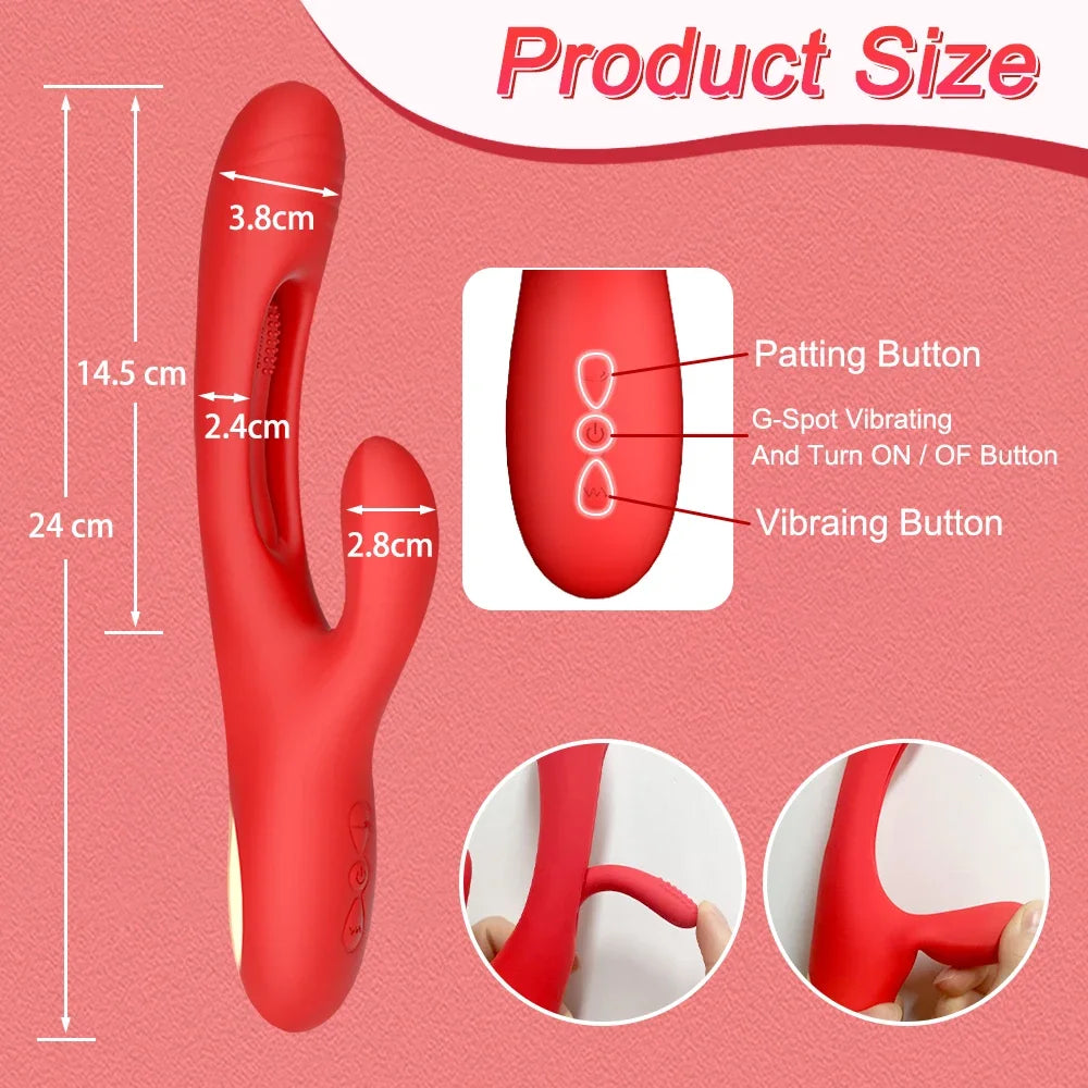 3-in-1 Rabbit Massager with 21 Adjustable Modes