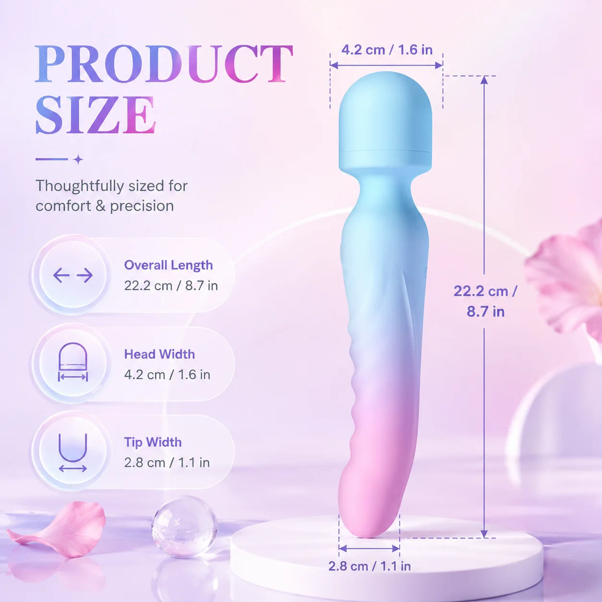 3-in-1 Wand Massager with Dual-Zone Stimulation
