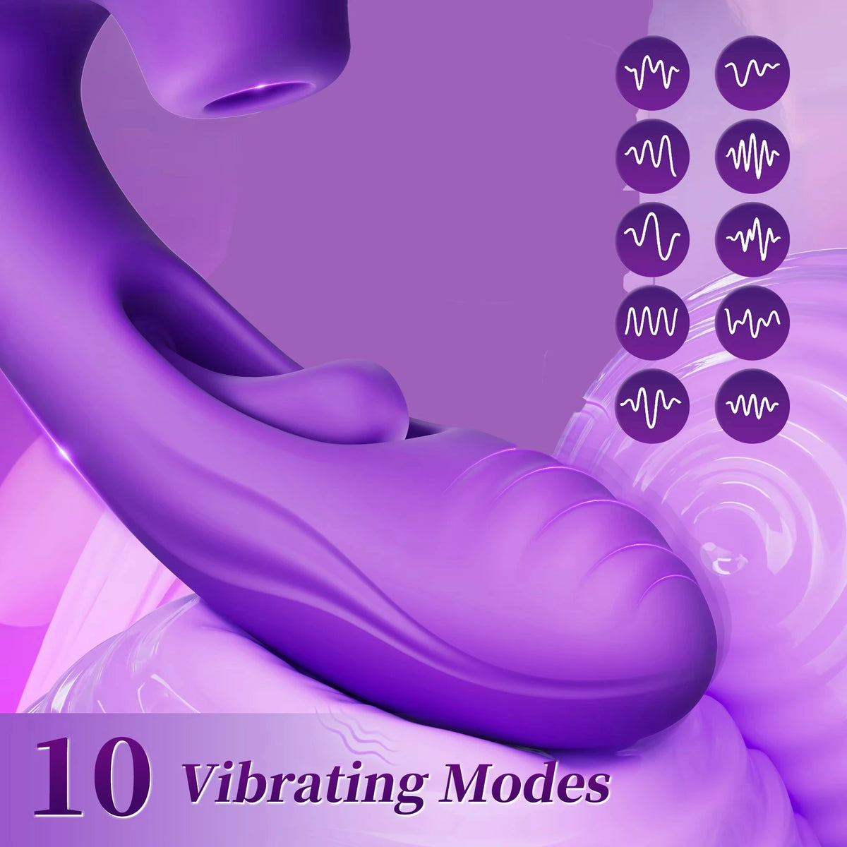 3-in-1 Suction, Vibration & Flapping Personal Massager