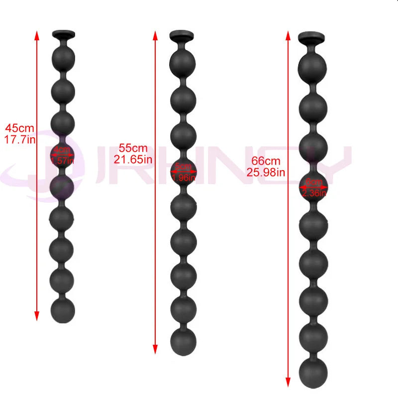 Flexible Silicone Beaded Massager with Round Base