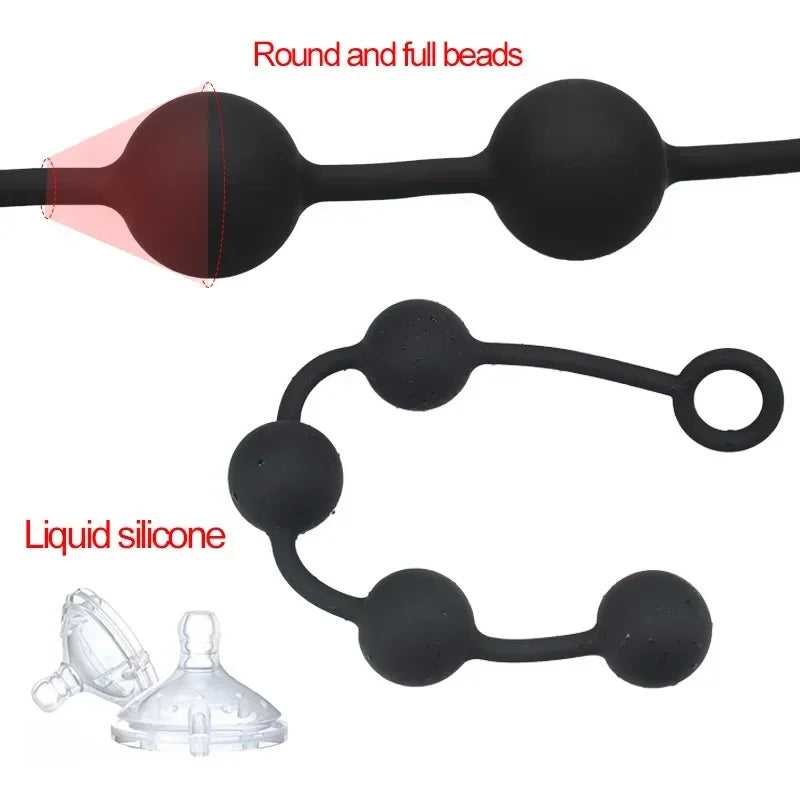 Silicone Kegel Ball Trainer Set with Retrieval Loops