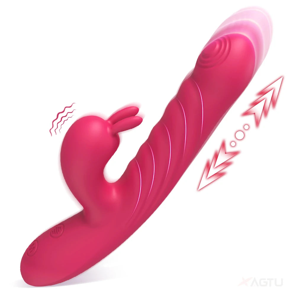Thrusting Rabbit Massager with 20 Vibration Modes