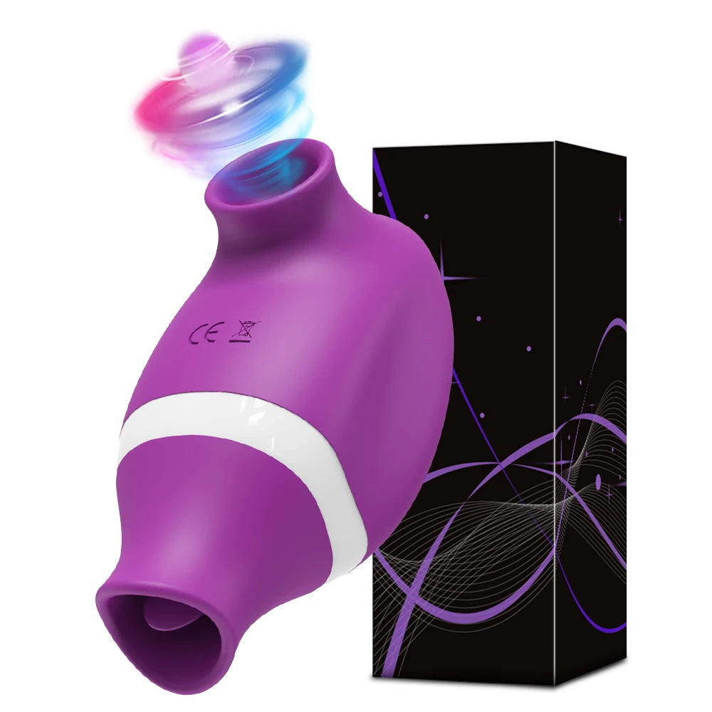 2-in-1 Suction & Flexible Tongue Personal Massager
