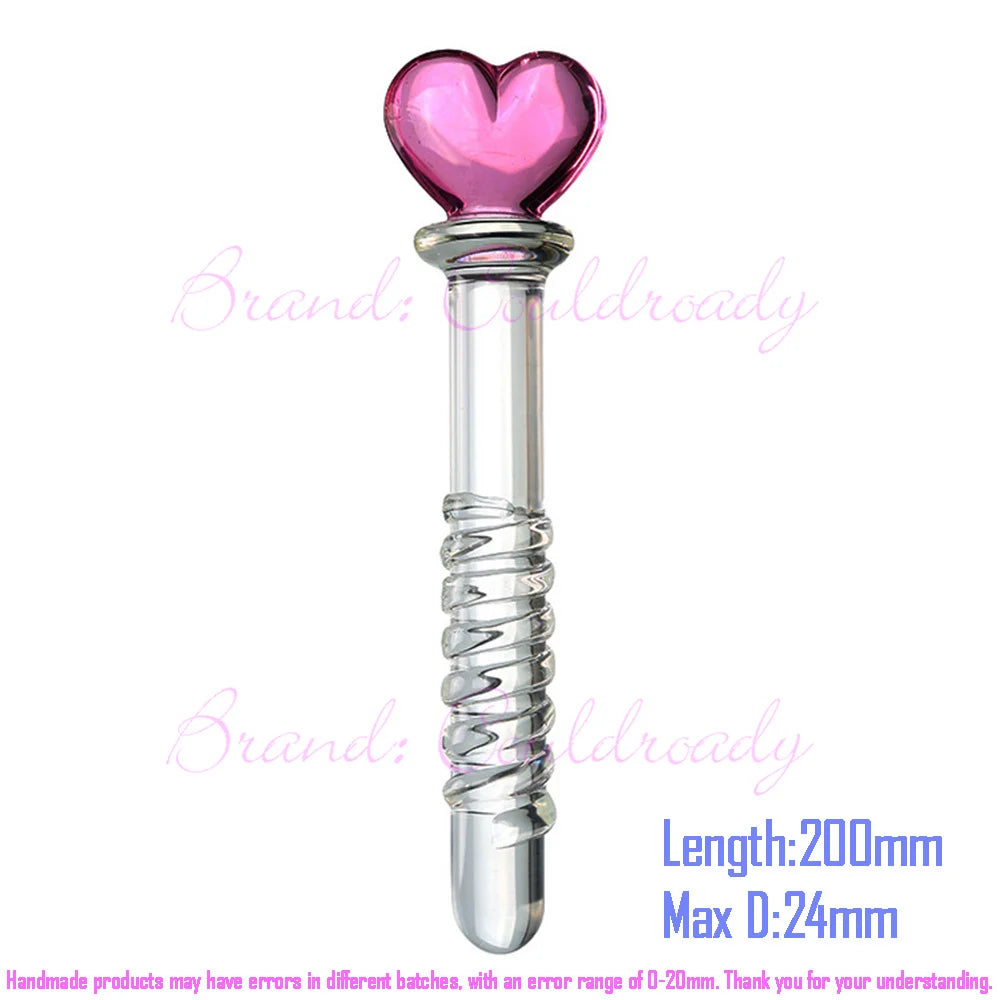 Textured Glass Massager with Ring Handle