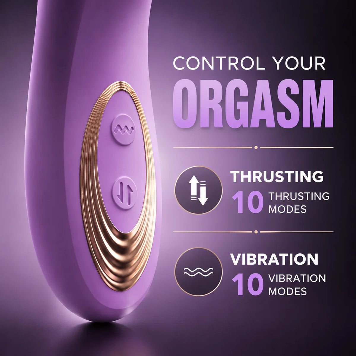 3-in-1 Thrusting & Vibration Rabbit Massager