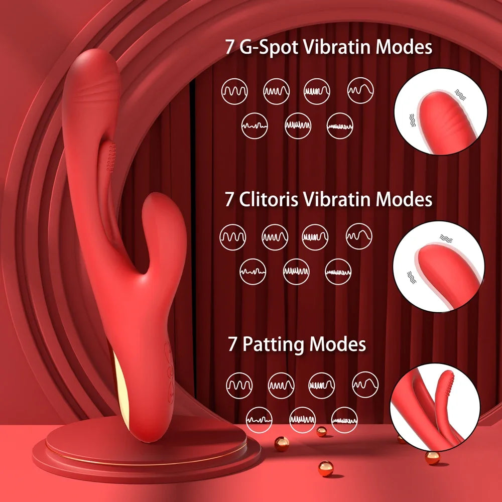 3-in-1 Rabbit Massager with 21 Adjustable Modes