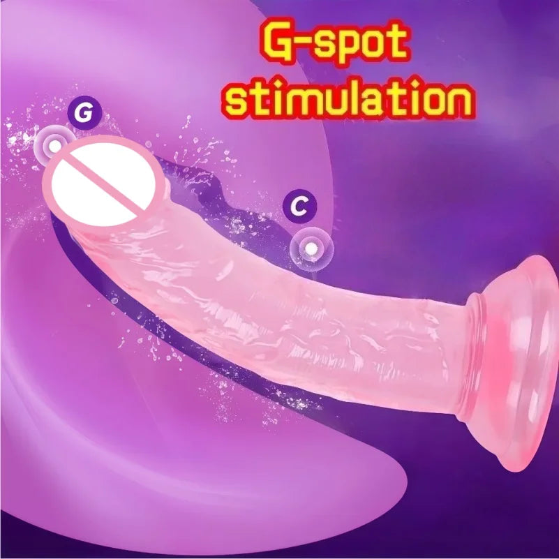 Curved Silicone Massager with Suction Cup Base