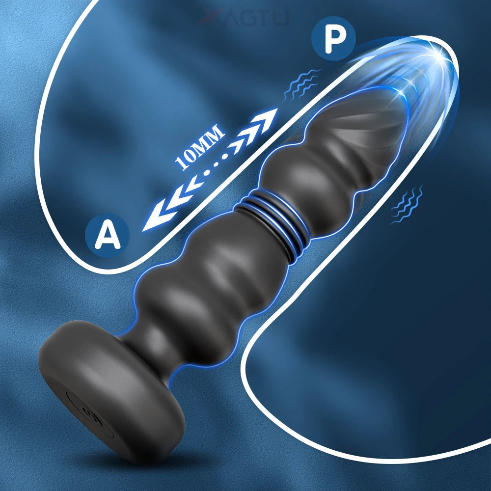 2-in-1 App-Controlled Vibrating Plug with 10 Modes