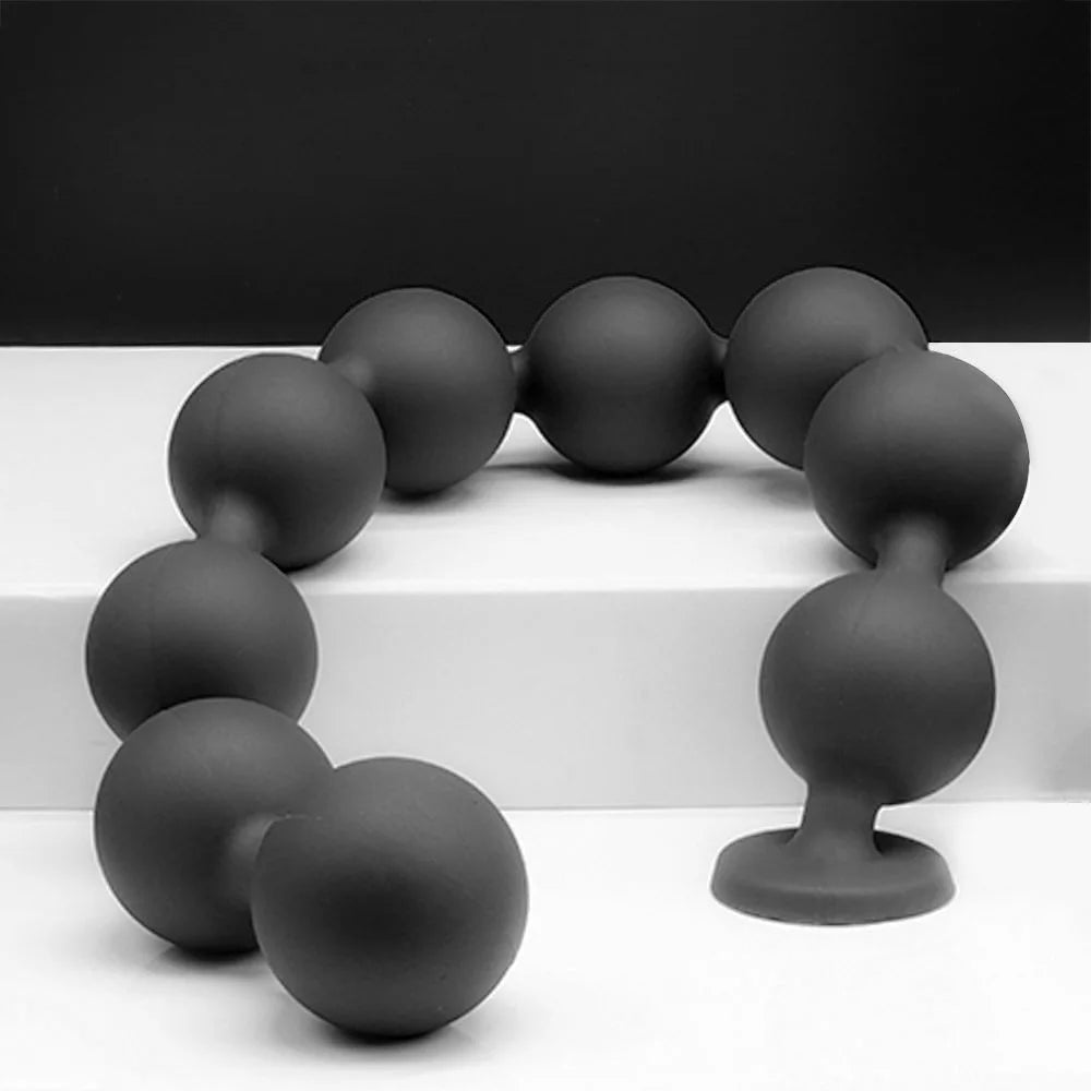 Flexible Silicone Beaded Massager with Round Base