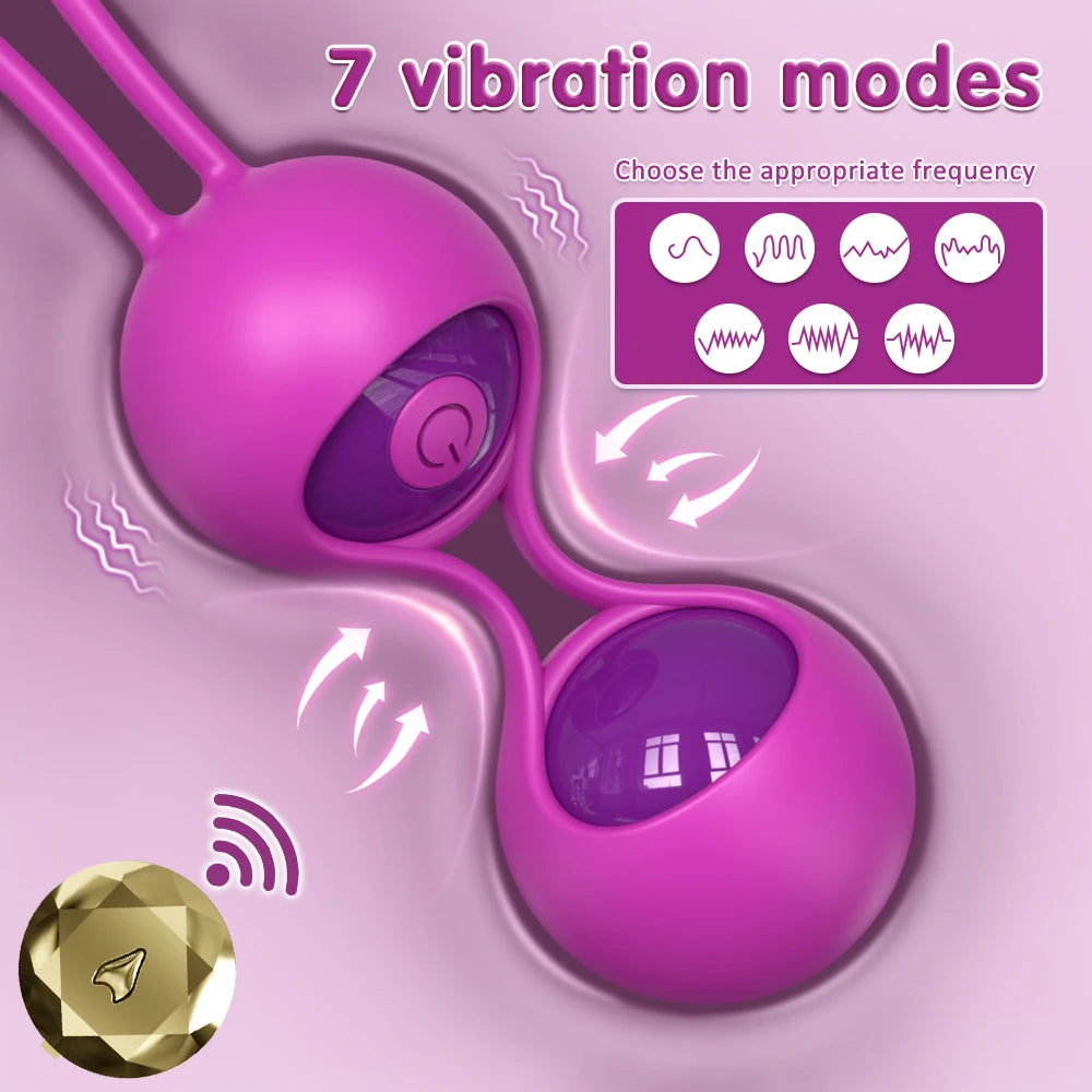 Remote-Controlled Vibrating Kegel Ball Set