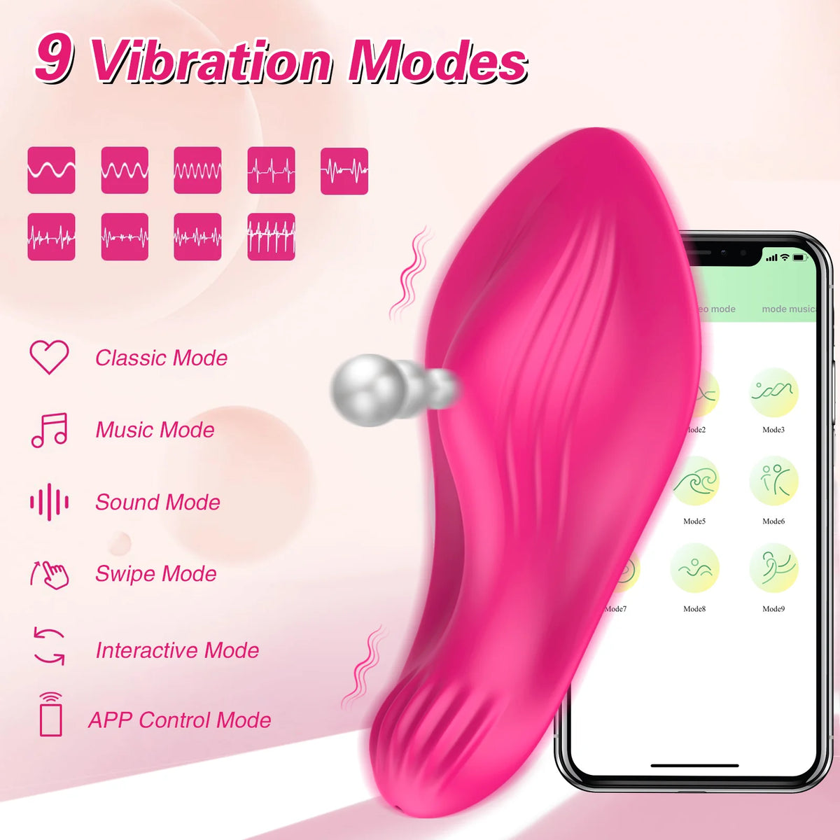 Bluetooth App-Controlled Wearable Vibrating Massager