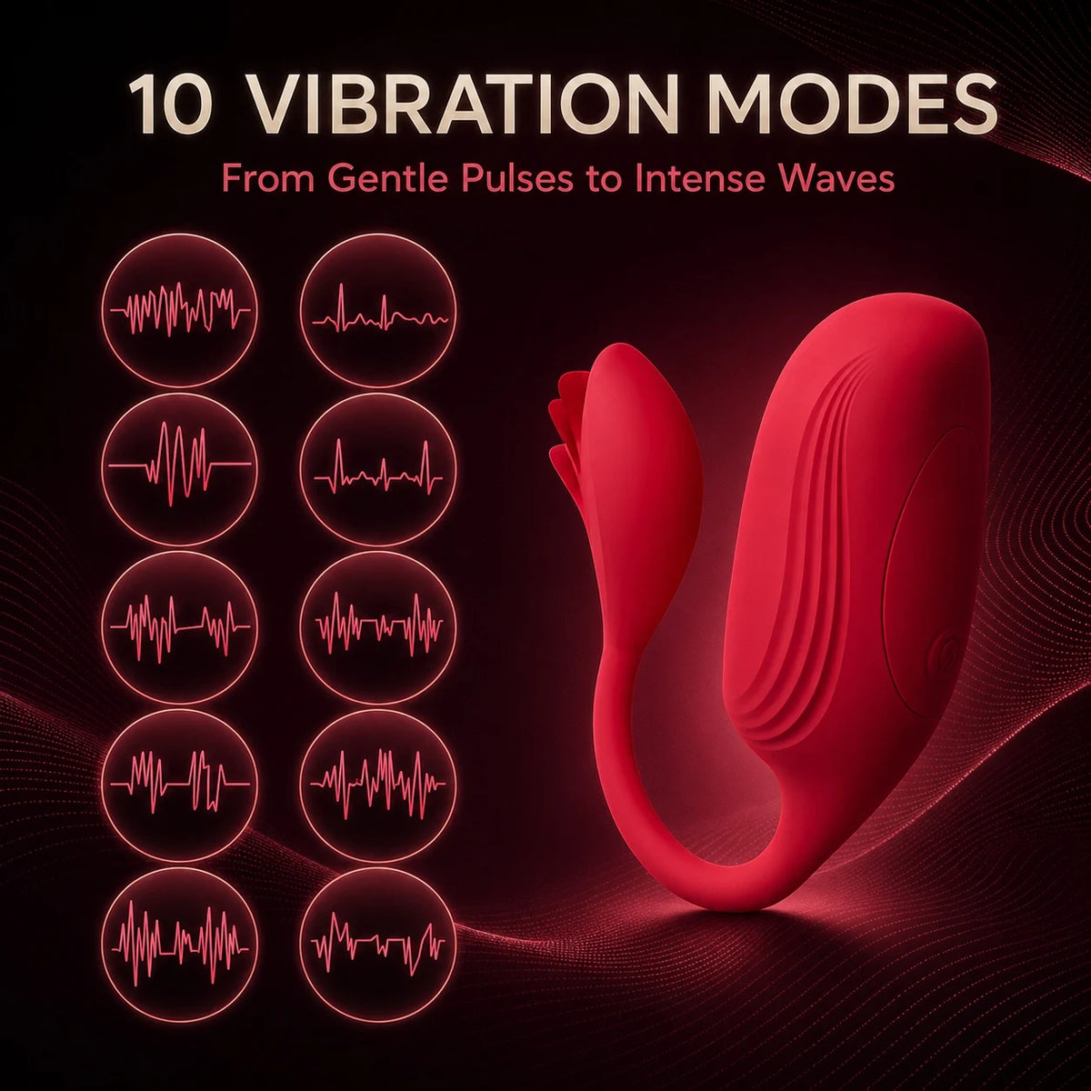 Dual-Motor Wearable Vibrating Massager with 10 Modes