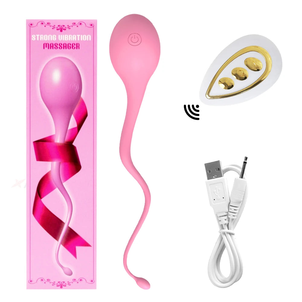 Wireless Remote-Controlled Silicone Kegel Massager