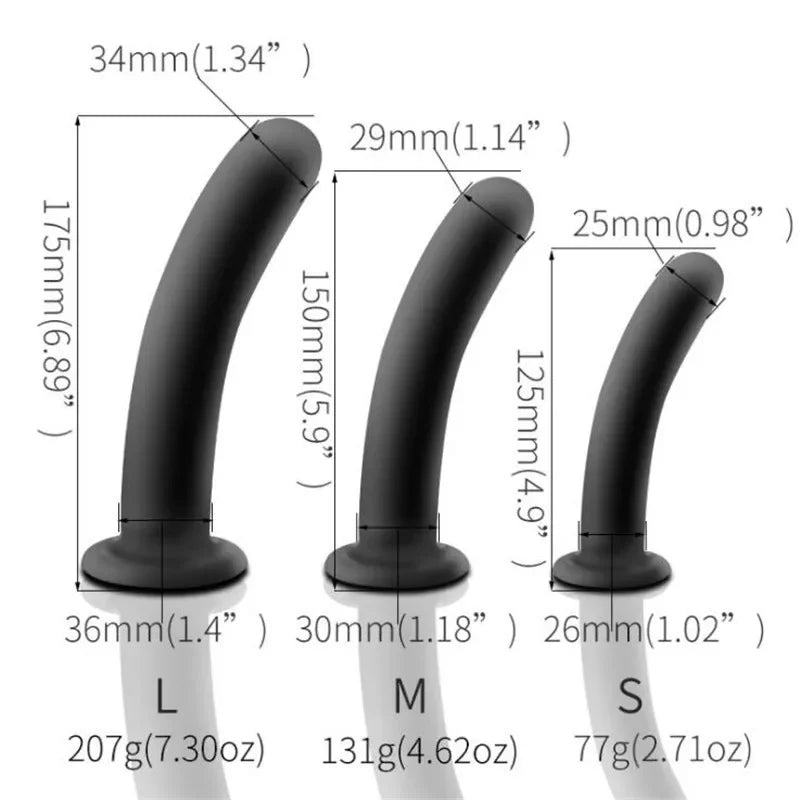 Adjustable Strap-On Harness with Curved Silicone Massager