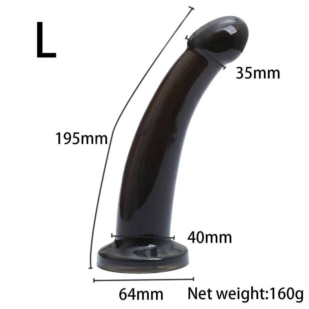 Adjustable Strap-On Harness with Curved Silicone Massager