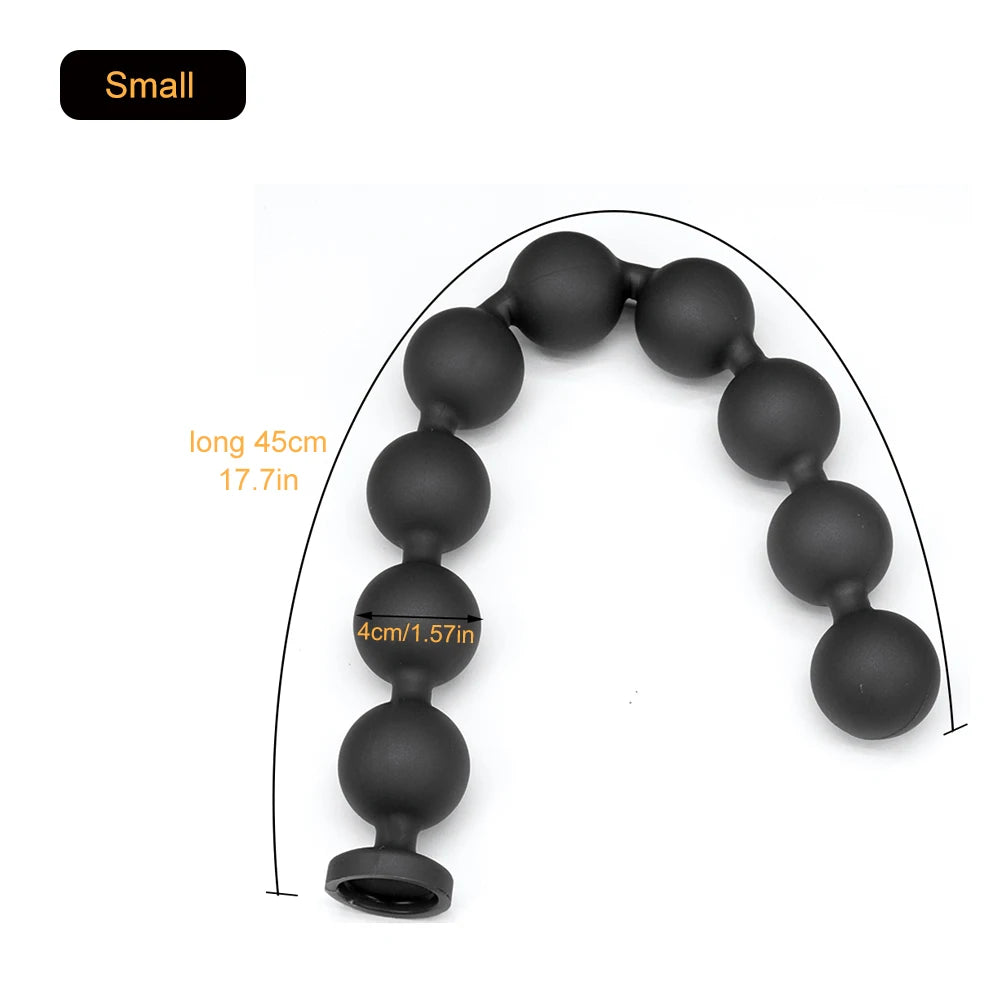 Flexible Silicone Beaded Massager with Round Base