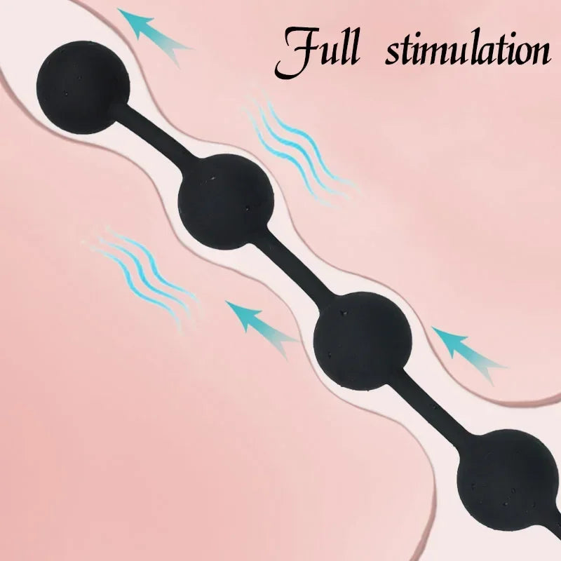 Silicone Kegel Ball Trainer Set with Retrieval Loops
