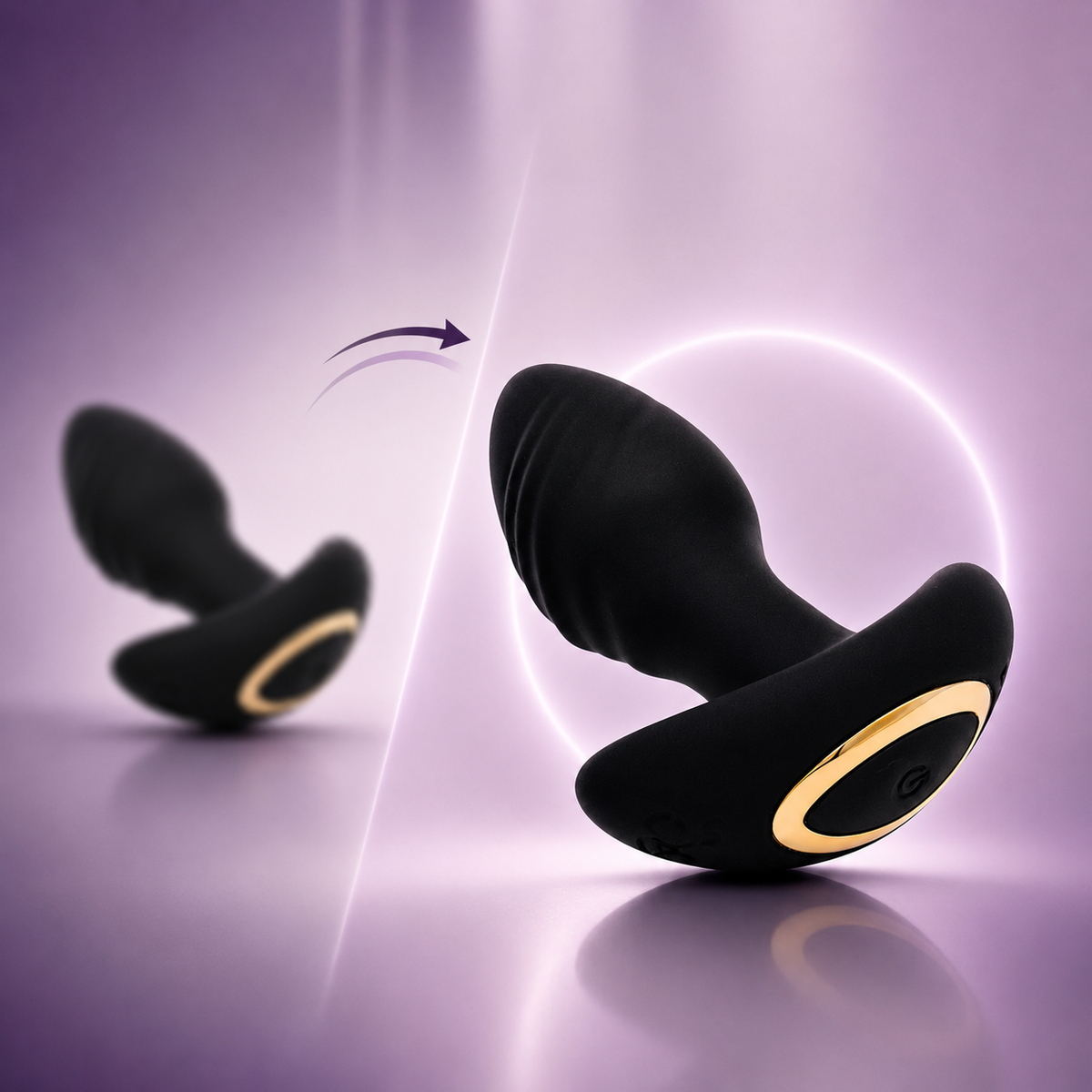 360 Rotating Butt Plug - Curved Prostate Massage .