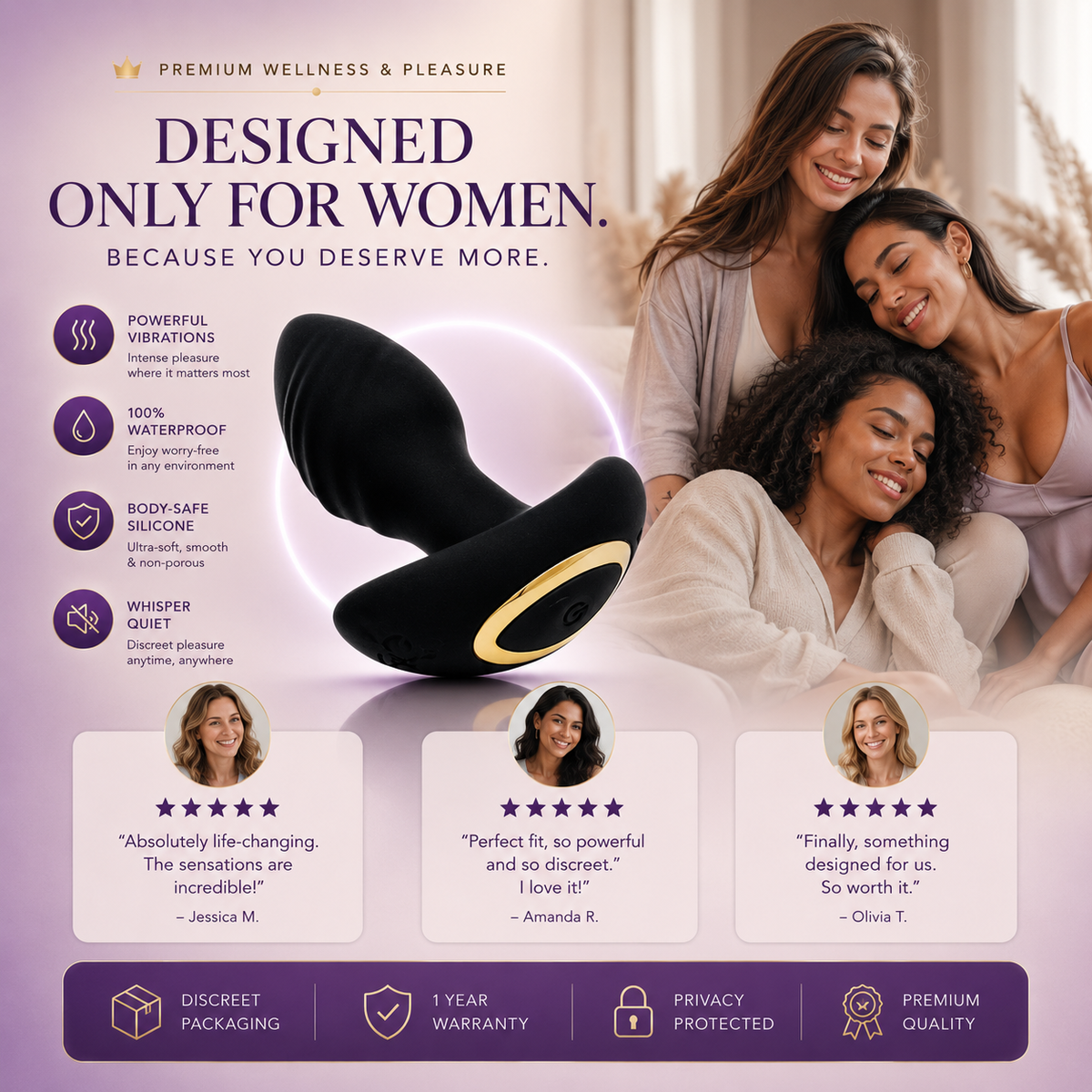 360 Rotating Butt Plug - Curved Prostate Massage .